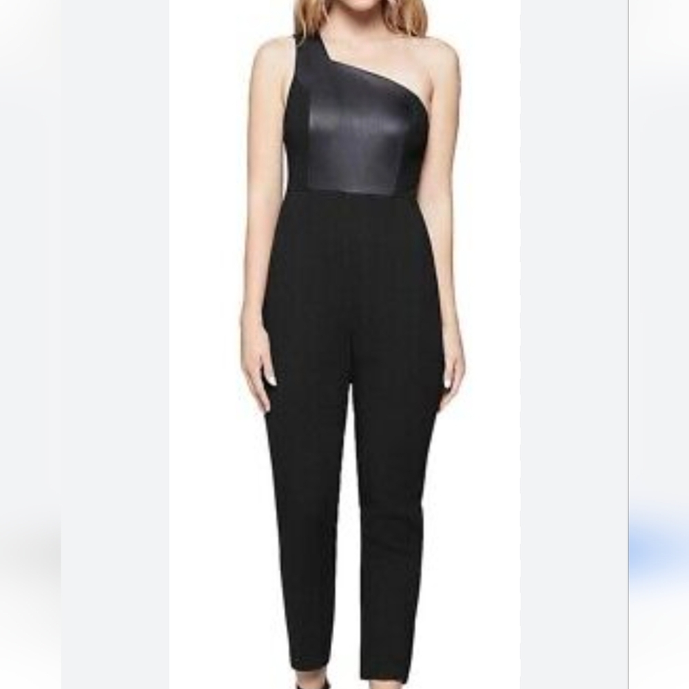 BCBGeneration one sleeve jumpsuit size 4 black
